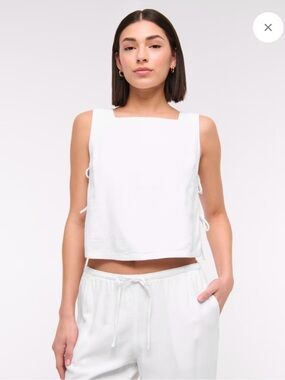 Abercrombie & Fitch Apron Linen-Blend Set Top